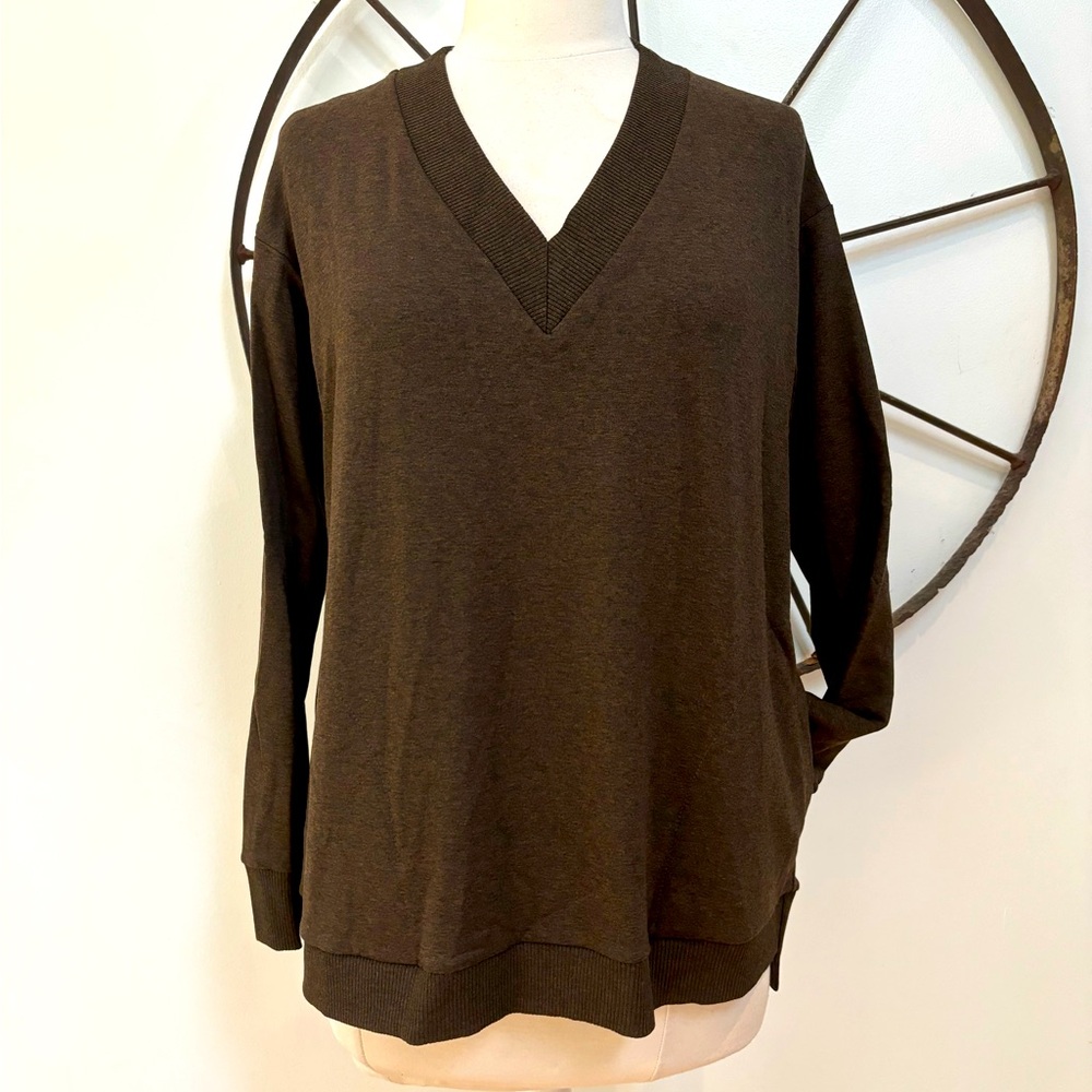 CAPOTE v neck pocketed oversized pullover sweater XS